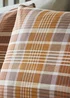 Orange Check Brushed Duvet Cover - Single Image 3