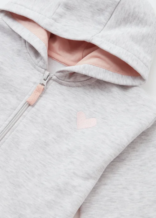 Girls Grey Peplum Zip Up Hoodie (9mths-6yrs) - Age 12 - 18 Months Image 2