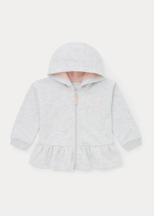 Girls Grey Peplum Zip Up Hoodie (9mths-6yrs) - Age 12 - 18 Months Image 1