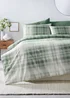 Green Fine Check Duvet Cover - Single Image 1