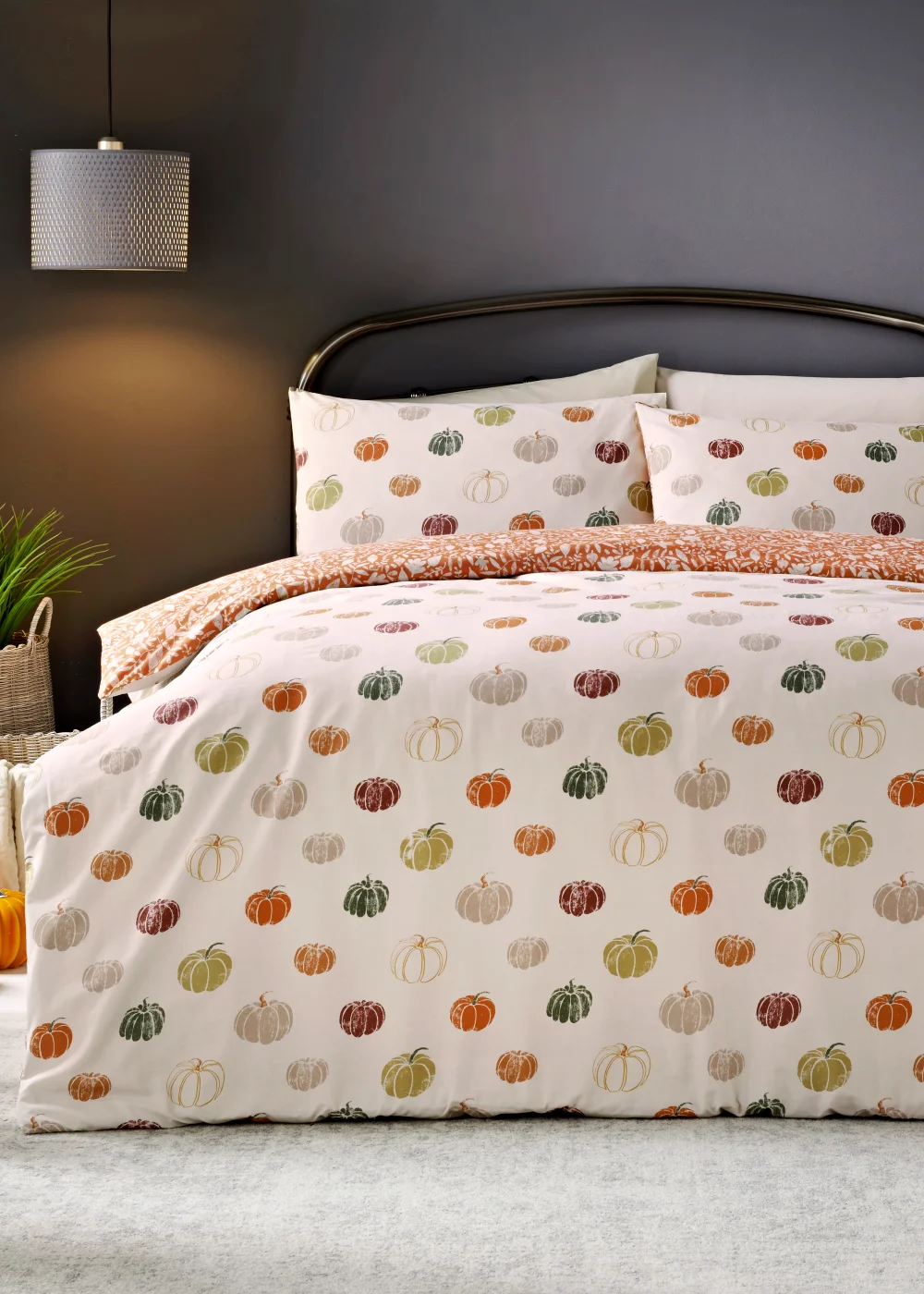 Orange Pumpkin Duvet Cover - Single Image 1