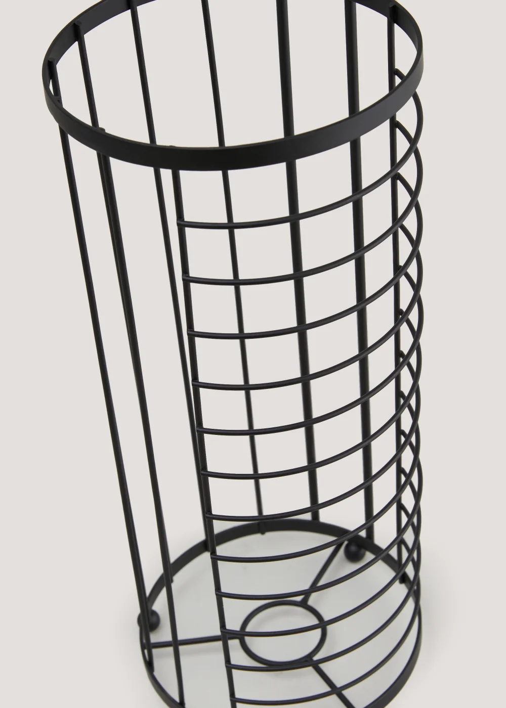 Black Metal Floor Toilet Roll Holder Image 2
