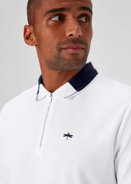 White Modal Polo Shirt - S Image 3