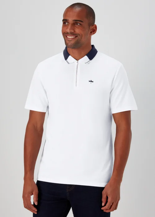 White Modal Polo Shirt - S Image 1