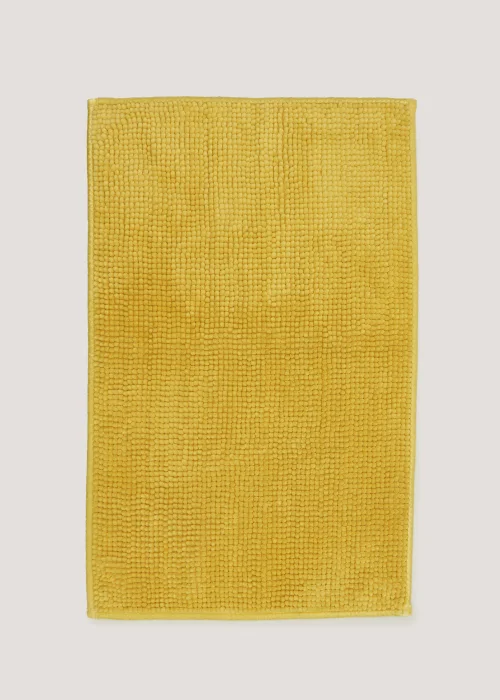 Yellow Chenille Bath Mat Image 1