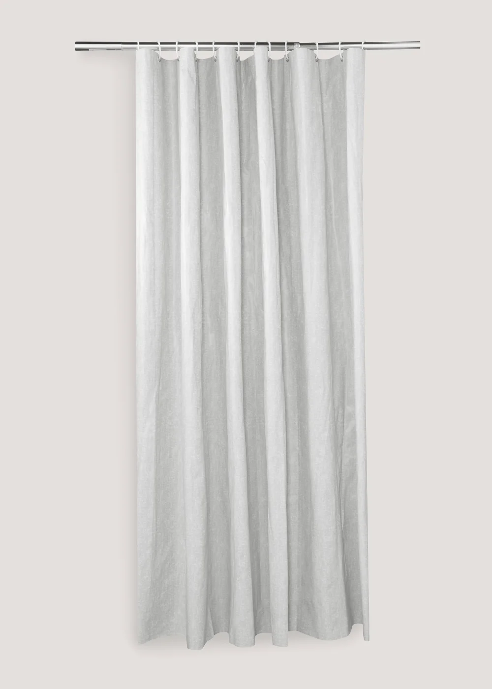 Grey Textured Shower Curtain (180cm x 180cm) Image 1