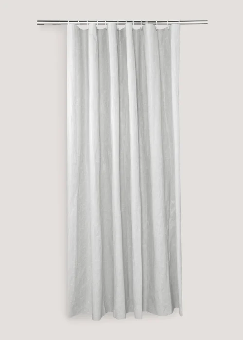 Grey Textured Shower Curtain (180cm x 180cm) Image 1
