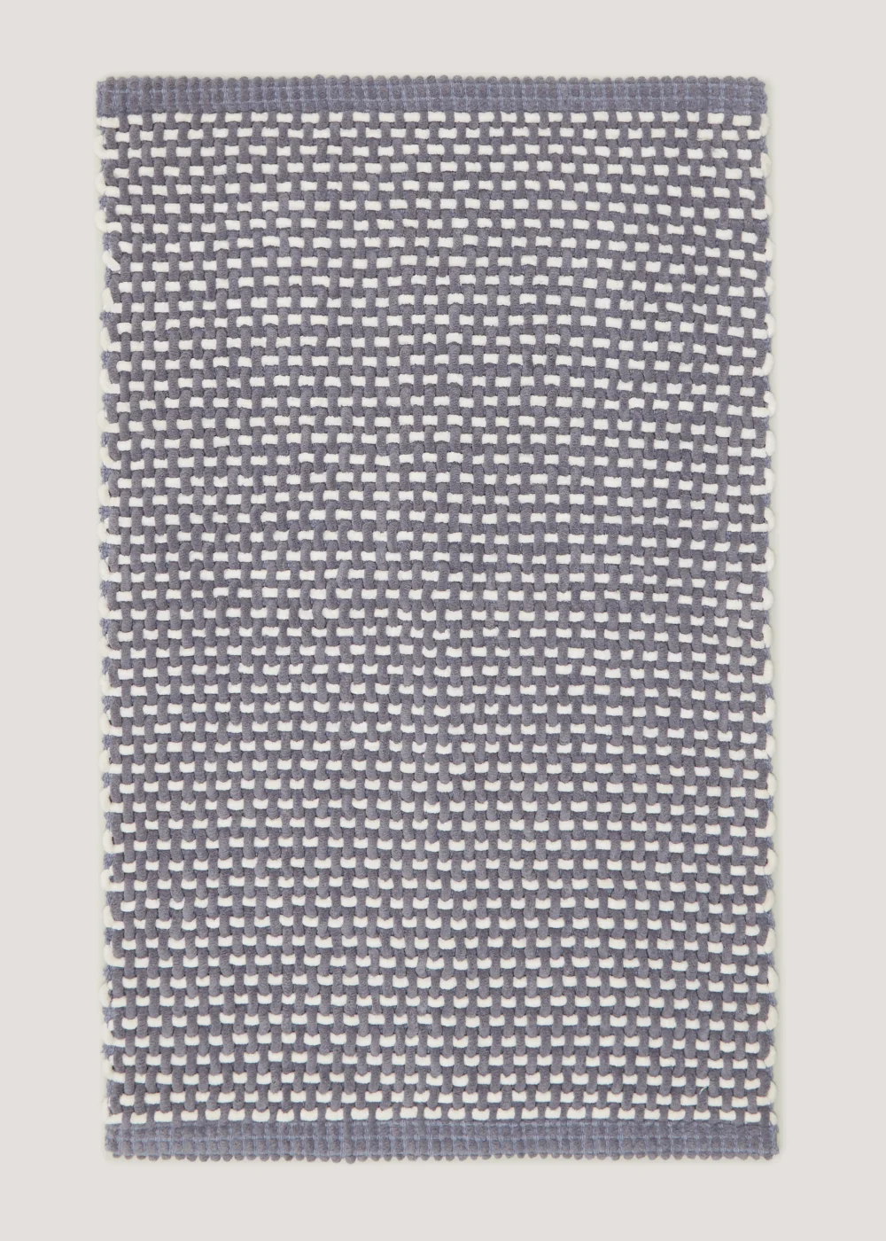 Grey Chenille Woven Bath Mat (80cm x 50cm) Image 1