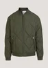 Khaki Quilted Bomber Jacket - S Image 1