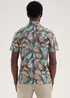 Rust Ghost Leaf Print Polo Shirt - S Image 2