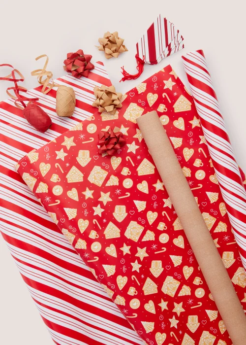 Christmas Candy Cane Wrapping Paper Compendium Image 1