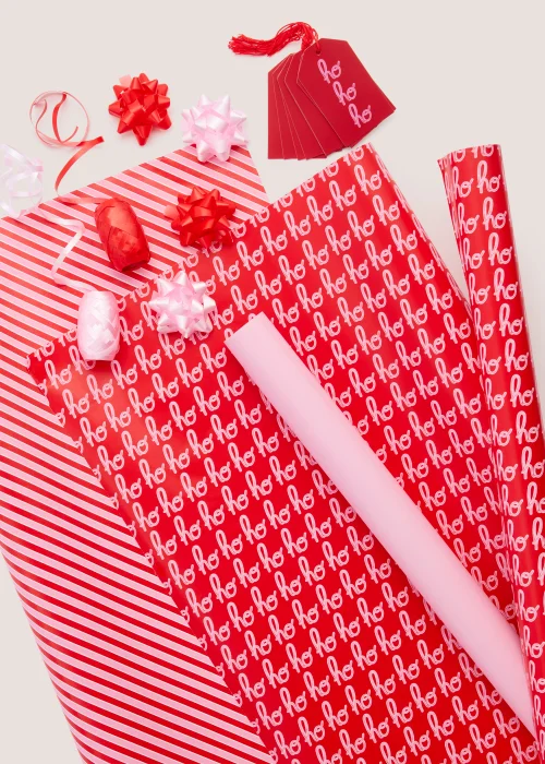 Pink Christmas Wrapping Paper Compendium Image 1