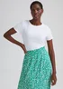 JDY Multicoloured Flower Print Midi Skirt - S - UK 8 Image 2