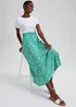 JDY Multicoloured Flower Print Midi Skirt - S - UK 8 Image 4