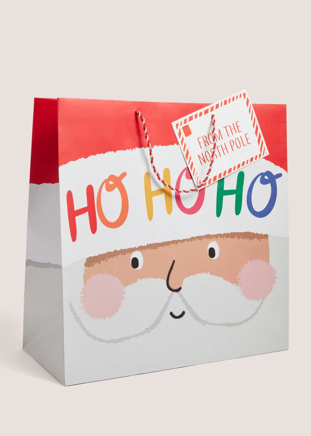 Square Santa Christmas Gift Bag (45cm x 45cm x 20cm) Image 1