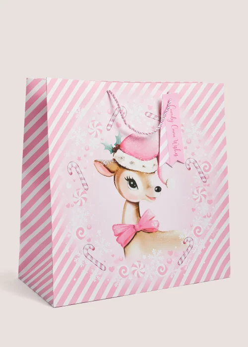 Square Deer Christmas Gift Bag Image 1
