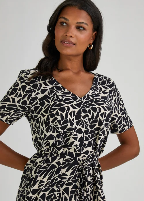 JDY Multicoloured Print Short Sleeve Dress - 8 Image 3