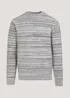 Ecru Stripe Textured Knitted Jumper - Small Image 5