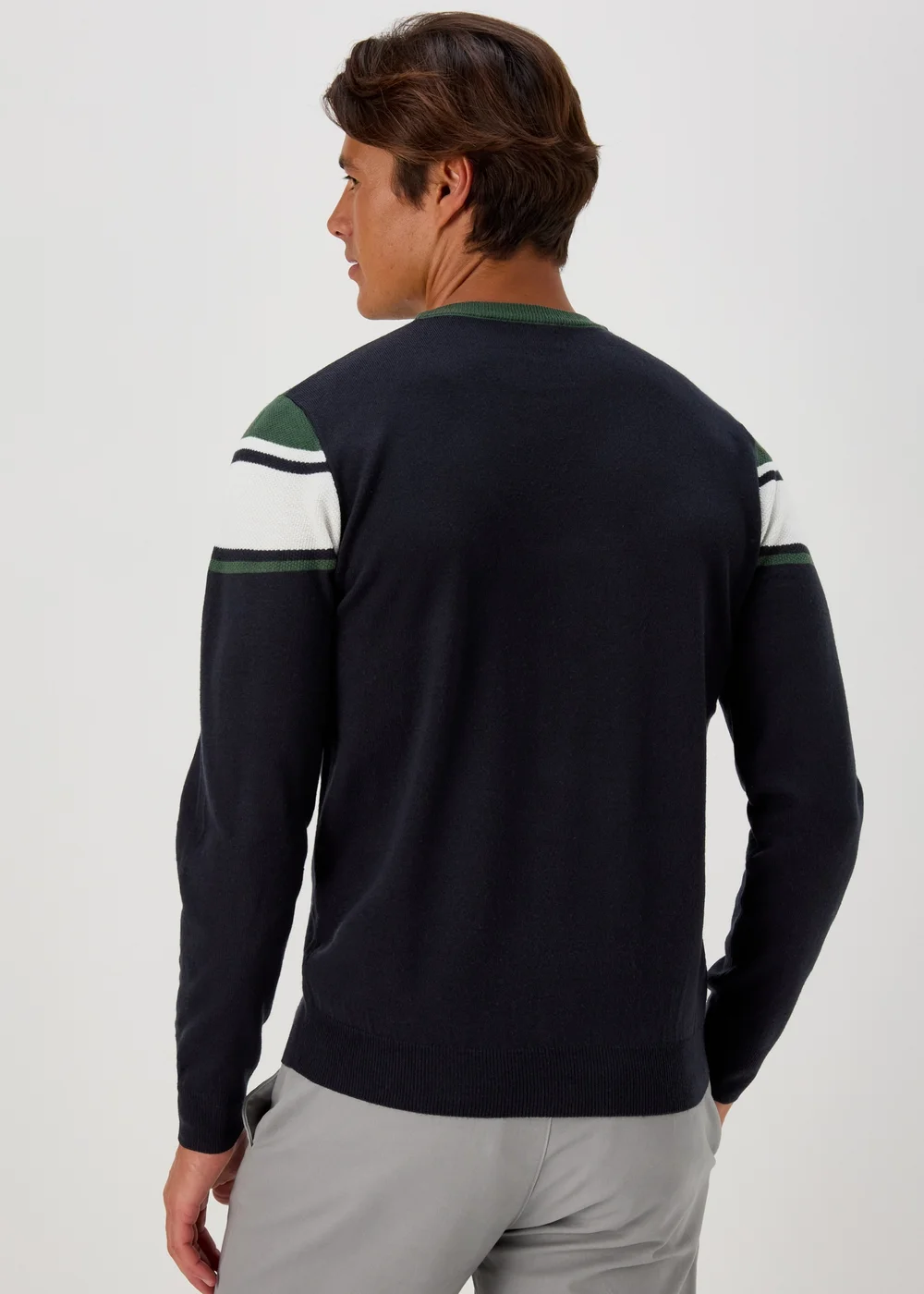 Green Block Print Soft Touch Jumper - S Image 2