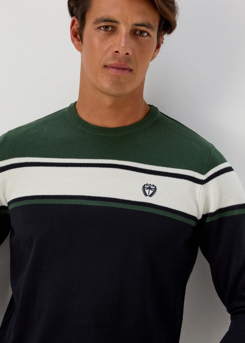 Green Block Print Soft Touch Jumper - S Image 3