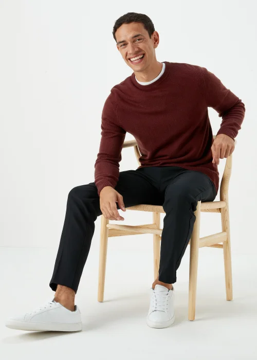 Burgundy Soft Touch Crewneck Sweatshirt - S Image 4