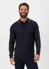 Navy Textured Polo Shirt - S Image 1
