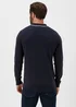 Navy Textured Polo Shirt - S Image 2