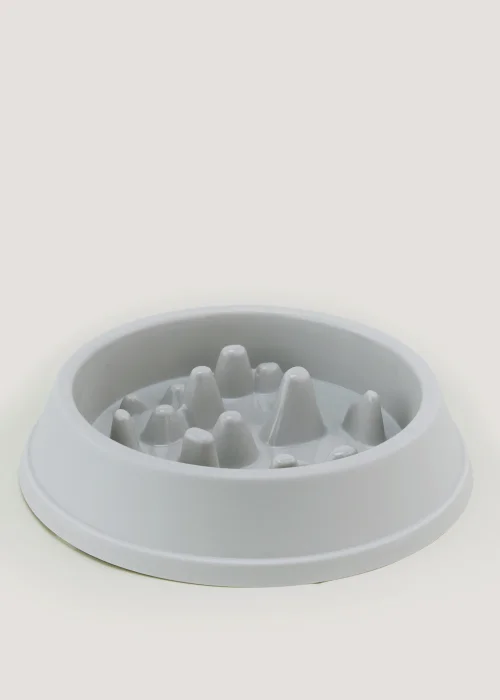 Grey Slow Feed Pet Bowl (21.5cm x 4cm) Image 1