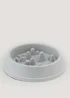 Grey Slow Feed Pet Bowl (21.5cm x 4cm) Image 1