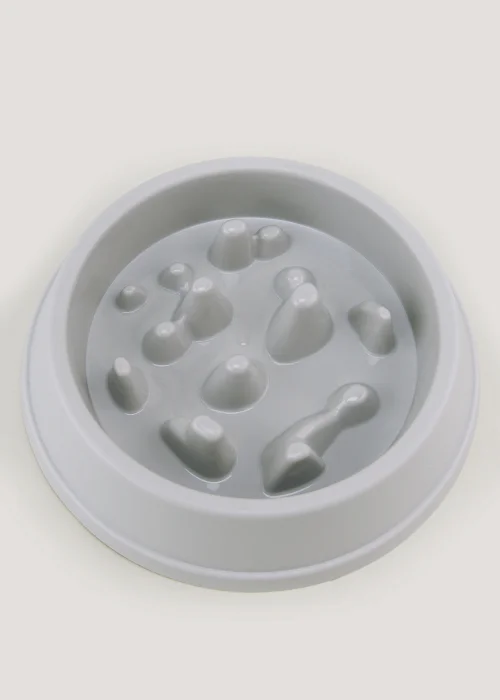 Grey Slow Feed Pet Bowl (21.5cm x 4cm) Image 2
