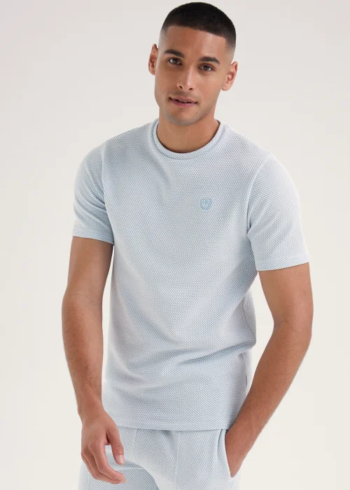 Blue Checkboard Co-Ord T-Shirt - Small Image 1