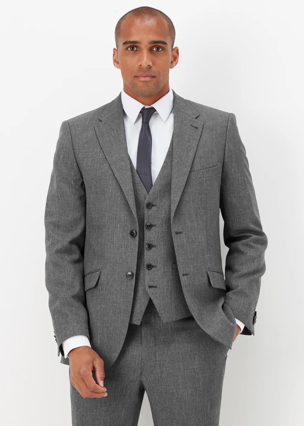 Taylor & Wright Albert Charcoal Tailored Fit Suit Jacket - 38 Chest Regular Image 1