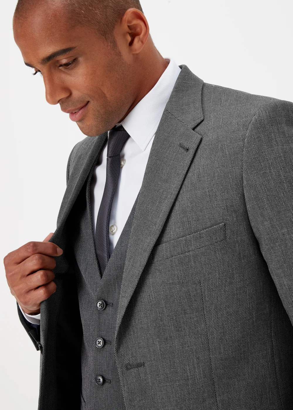 Taylor & Wright Albert Charcoal Tailored Fit Suit Jacket - 38 Chest Regular Image 3