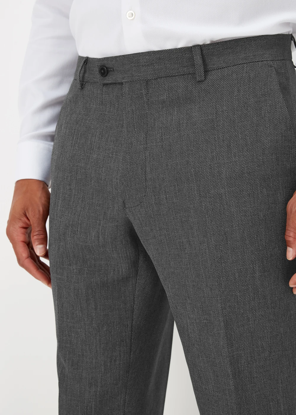 Taylor & Wright Albert Charcoal Tailored Fit Suit Trousers - 32 Waist Long Image 3