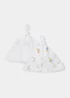 2 Pack White Rainbow Baby Hats (Newborn-6mths) - Age 0 - 3 Months Image 1