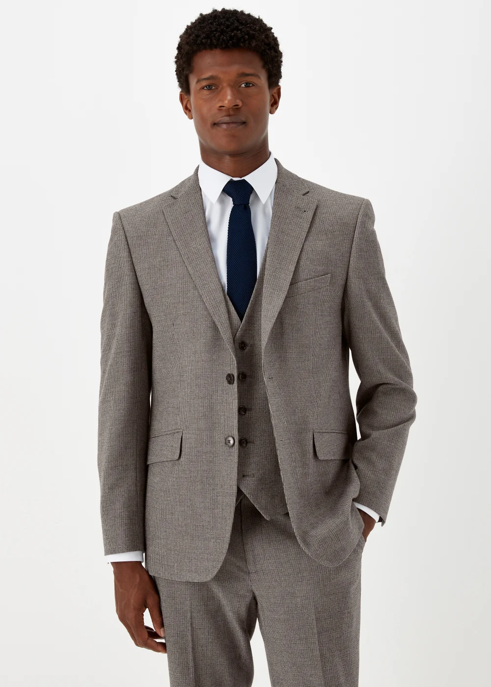 Taylor & Wright Severn Brown Tailored Fit Jacket - 38 Chest Regular Image 1