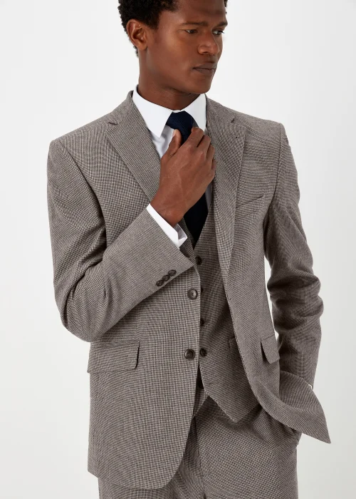 Taylor & Wright Severn Brown Tailored Fit Jacket - 38 Chest Regular Image 3