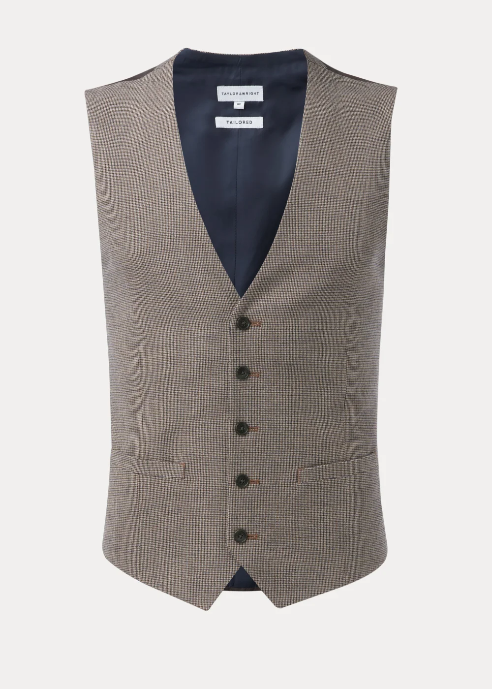 Taylor & Wright Severn Brown Suit Waistcoat - Small Image 5