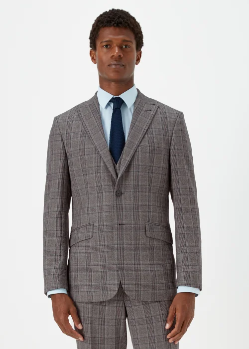 Taylor & Wright Lambeth Charcoal Check Tailored Fit Suit Jacket - 38 Chest Regular Image 1