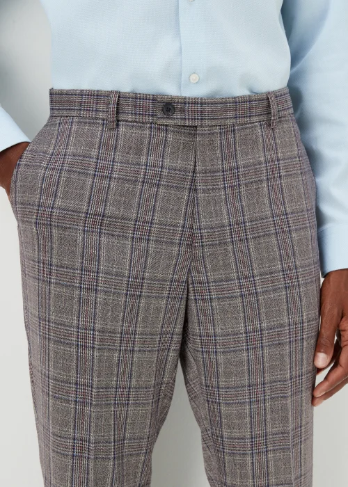 Taylor & Wright Lambeth Charcoal Check Tailored Fit Suit Trousers - 32 Waist Regular Image 3