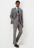 Taylor & Wright Lambeth Charcoal Check Tailored Fit Suit Trousers - 32 Waist Regular Image 4