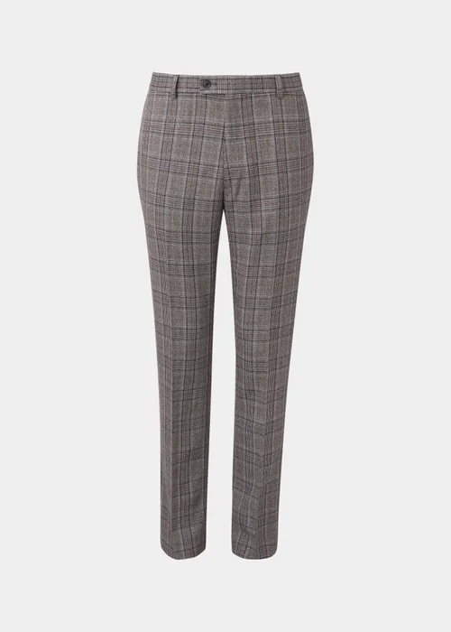 Taylor & Wright Lambeth Charcoal Check Tailored Fit Suit Trousers - 32 Waist Regular Image 5