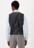 Taylor & Wright Lambeth Charcoal Check Suit Waistcoat - Small Image 2