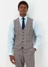 Taylor & Wright Lambeth Charcoal Check Suit Waistcoat - Small Image 1