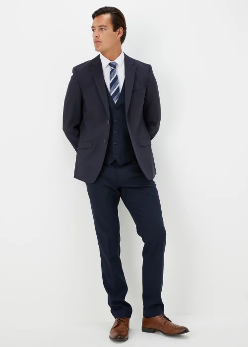 Taylor & Wright Panama Navy Slim Fit Suit Jacket - 38 Chest Short Image 2