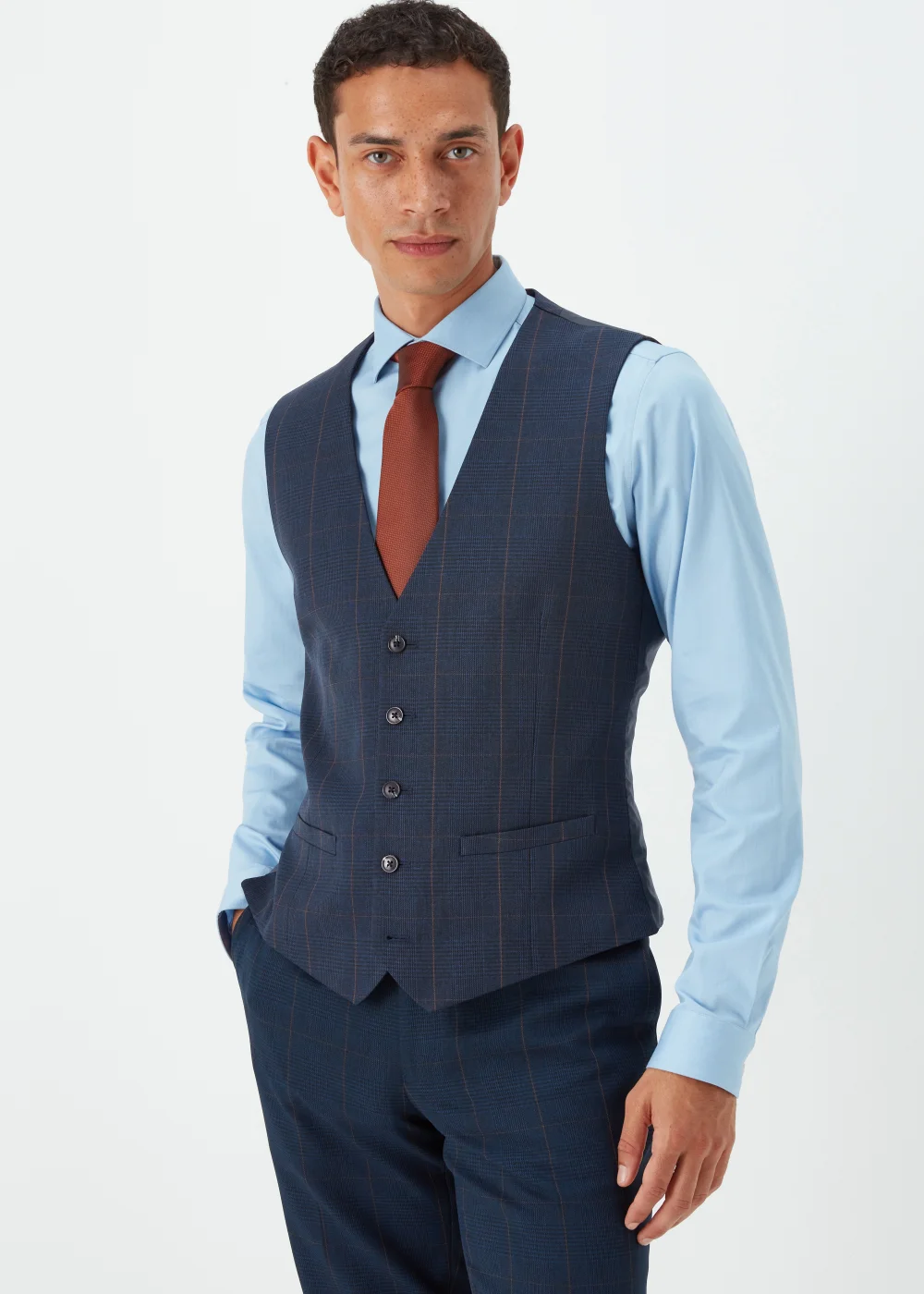 Taylor & Wright Westminster Navy Suit Waistcoat - Small Image 1
