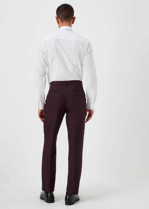 Taylor & Wright Putney Plum Slim Fit Suit Trousers - 30 Waist Regular Image 2