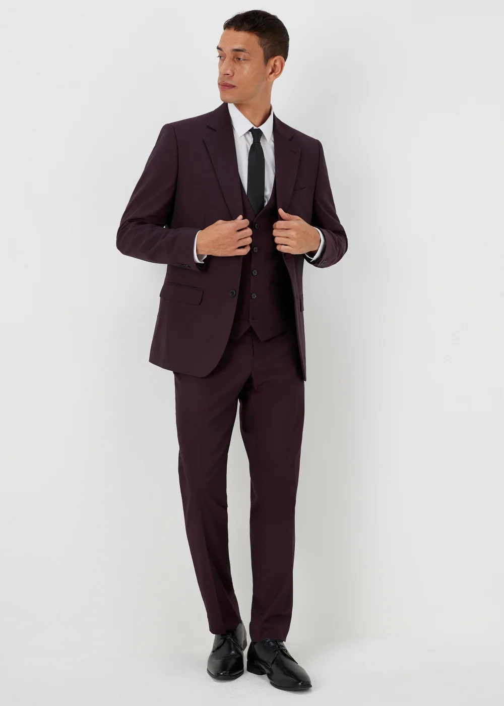 Taylor & Wright Putney Plum Slim Fit Suit Trousers - 30 Waist Regular Image 4