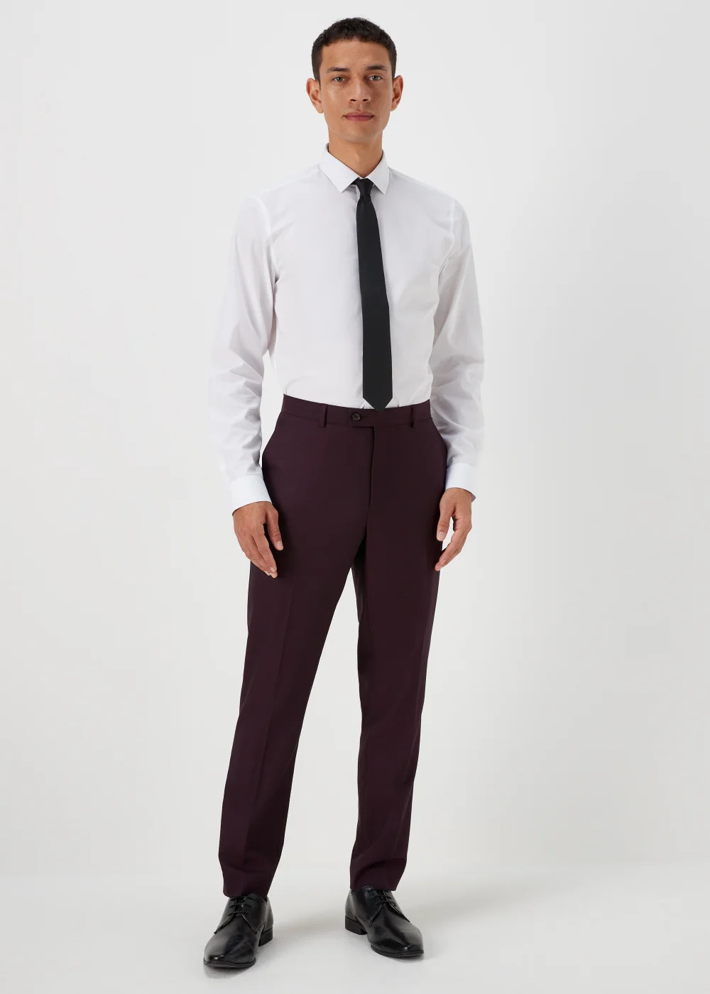 Taylor & Wright Putney Plum Slim Fit Suit Trousers - 30 Waist Regular Image 1