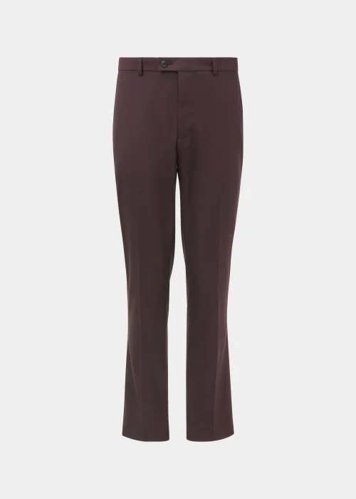 Taylor & Wright Putney Plum Slim Fit Suit Trousers - 30 Waist Regular Image 5